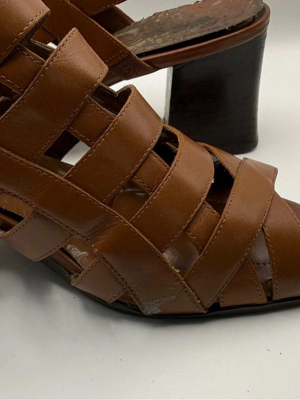 Naturalizer Tan Brown Strappy Slingback Sandals